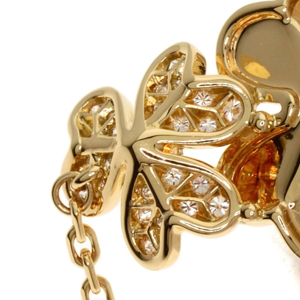 FRIVOLE  5 Flower  AAAA C Z Bracelet 18K Gold Plated 925 Sterling Silver - Picture 3 of 4